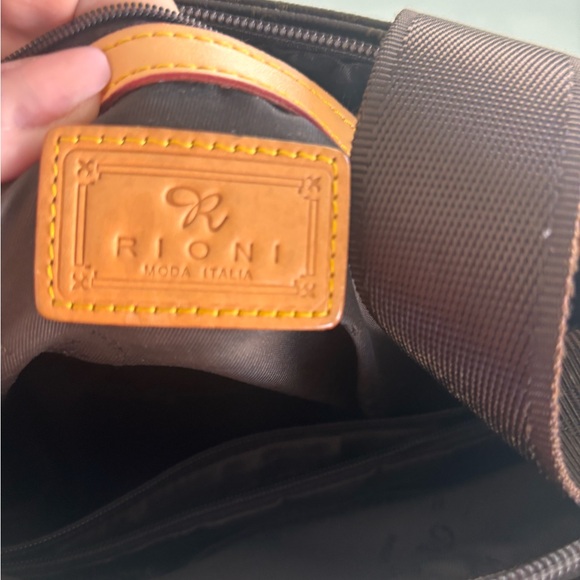 Rioni Brown and Orange Crossbody Bag with matching wallet - Picture 5 of 16